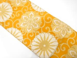 アンティーク　菊唐草模様織り出し袋帯（材料）